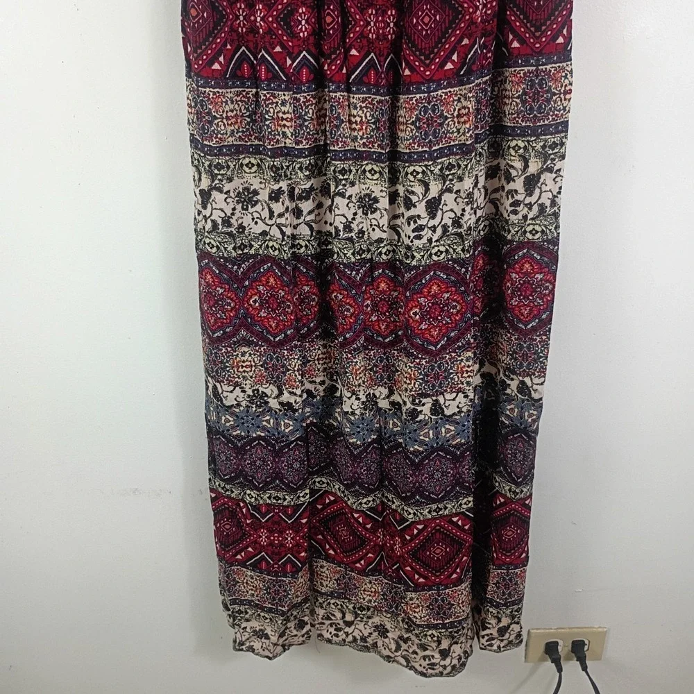 Soft Surrounding Women's Marcelo Smocked Maxi Dress XS Mixed Print Boho Gypsy